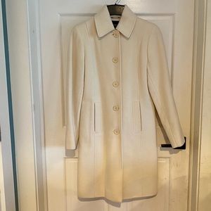 EUC Jones New York Ivory Wool Blend Coat